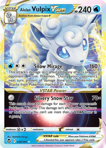 Alolan Vulpix VSTAR (034/195) [Sword & Shield: Silver Tempest]