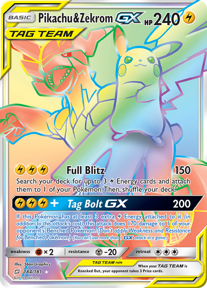 Pikachu & Zekrom GX (184/181) [Sun & Moon: Team Up]